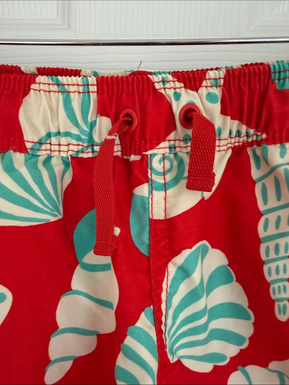Hanna Andersson Boys Swim Trunks Red Seashell Print Size US 12 (150 cm)